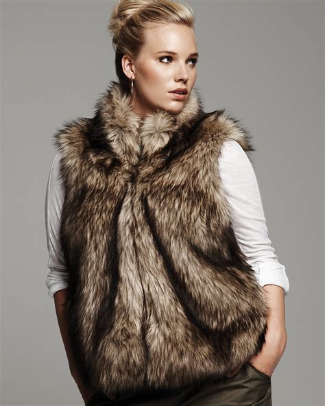 michael kors faux fur vest plus size|michael kors fur vest.